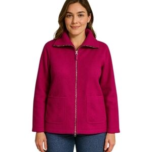 Escada Fuchsia Zip-Up Utility Jacket